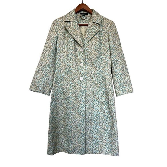 Express Vintage 90s/Y2K Mod Spring Floral Peacoat S - Picture 1 of 8